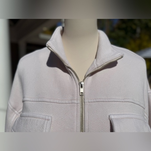 Monrow Women’s Bone Seamed Bomber Jacket Size L - Picture 5 of 15